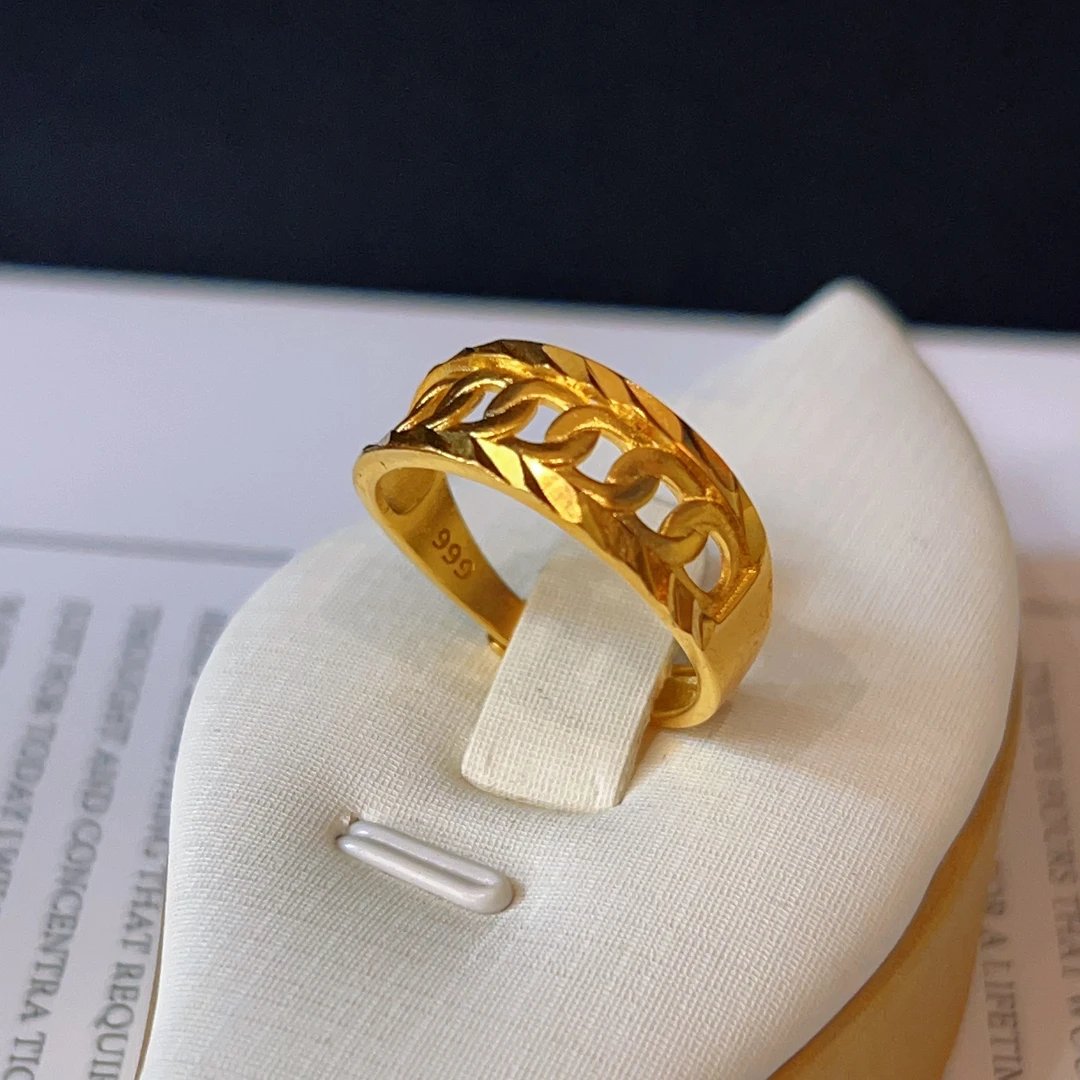 铜合金戒指 哈尼西牧铜合金时尚素款戒指#0006140