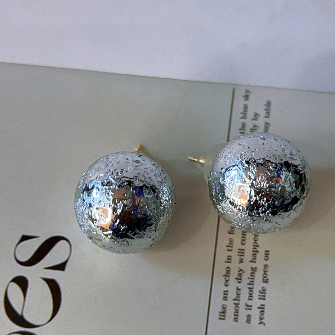 铜合金仿珍珠耳饰 哈尼西牧时尚耳钉#0006681