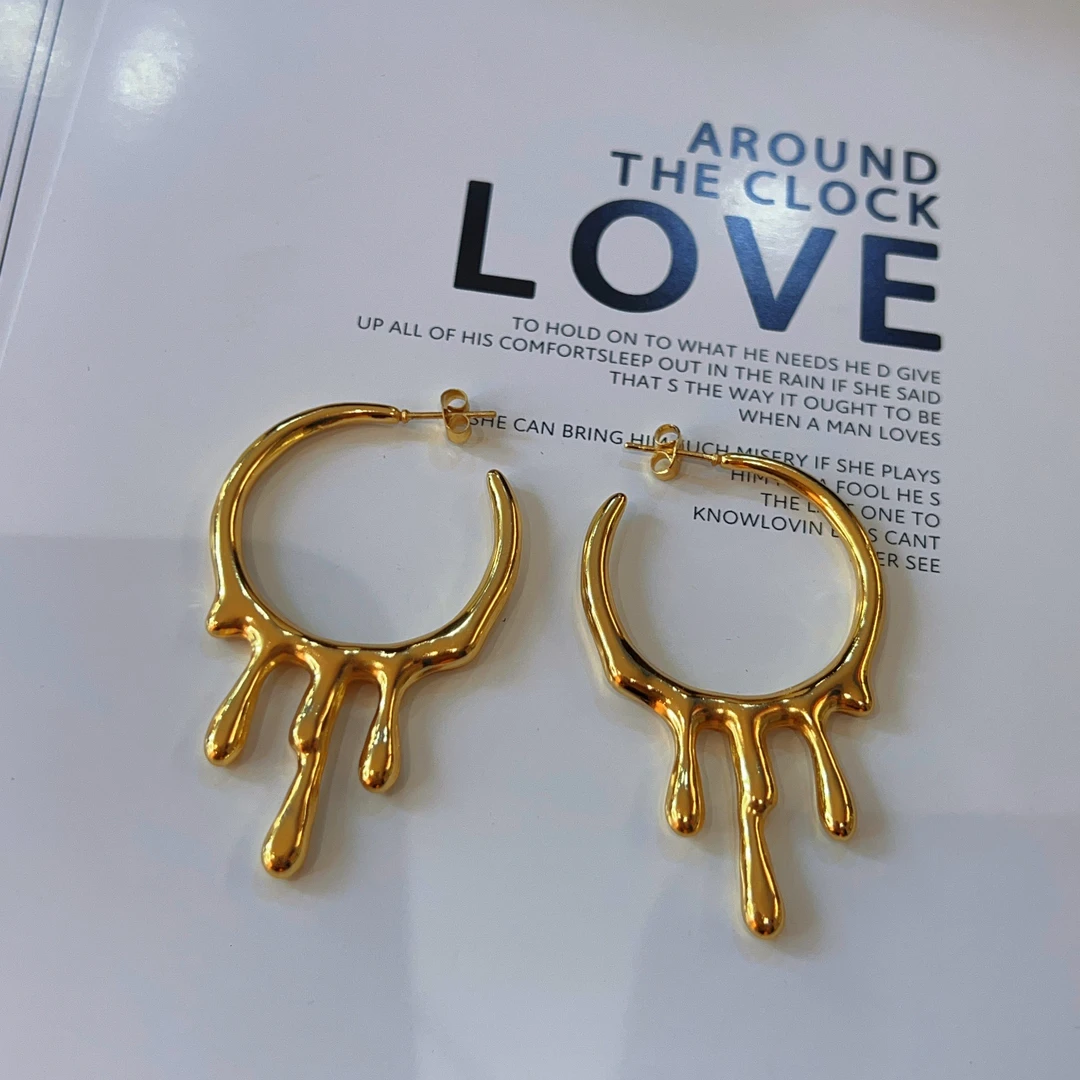 钛钢耳饰 哈尼西牧钛钢时尚百搭耳钉#0005960