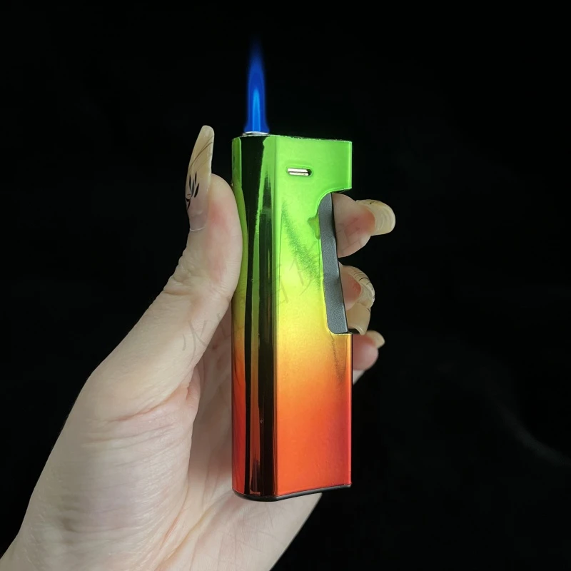 直冲蓝焰防风充气创意打火机男士便携点火高档支持定制批发个性