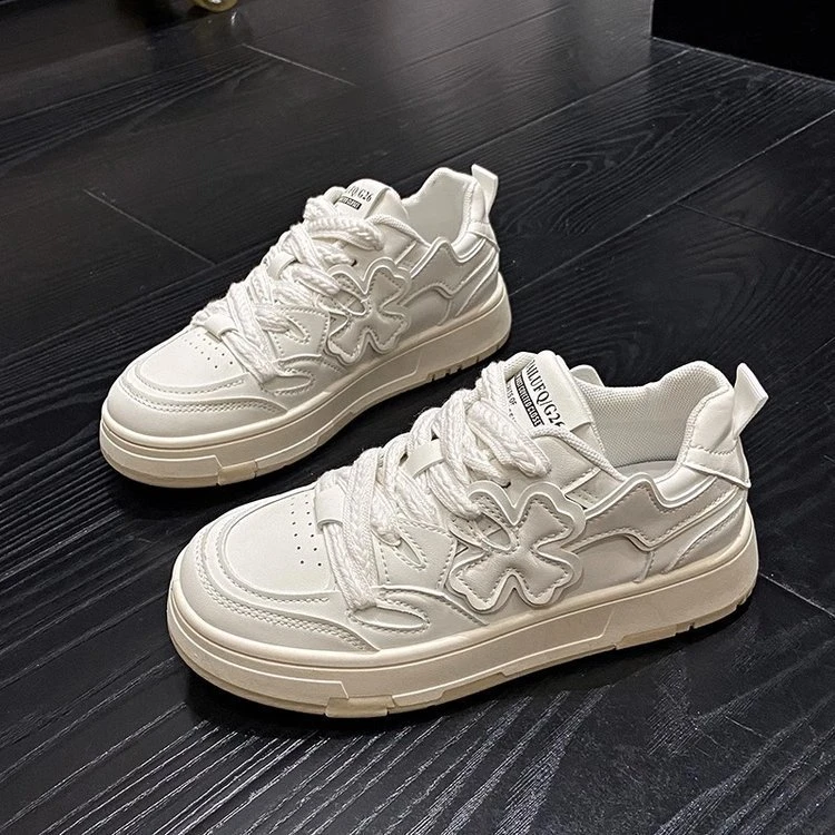 K01【新疆包邮】潮流百搭复古高街美式四叶草休闲小众板鞋批