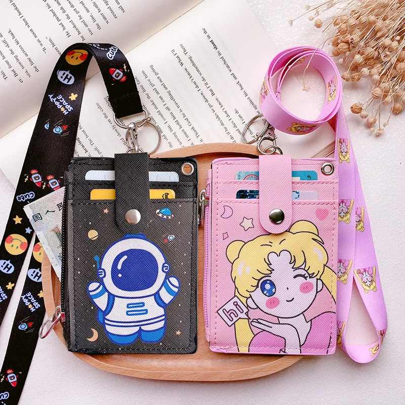 学生挂脖卡套证件卡饭卡套公交零钱卡包多卡位校园卡厚卡胸卡挂绳