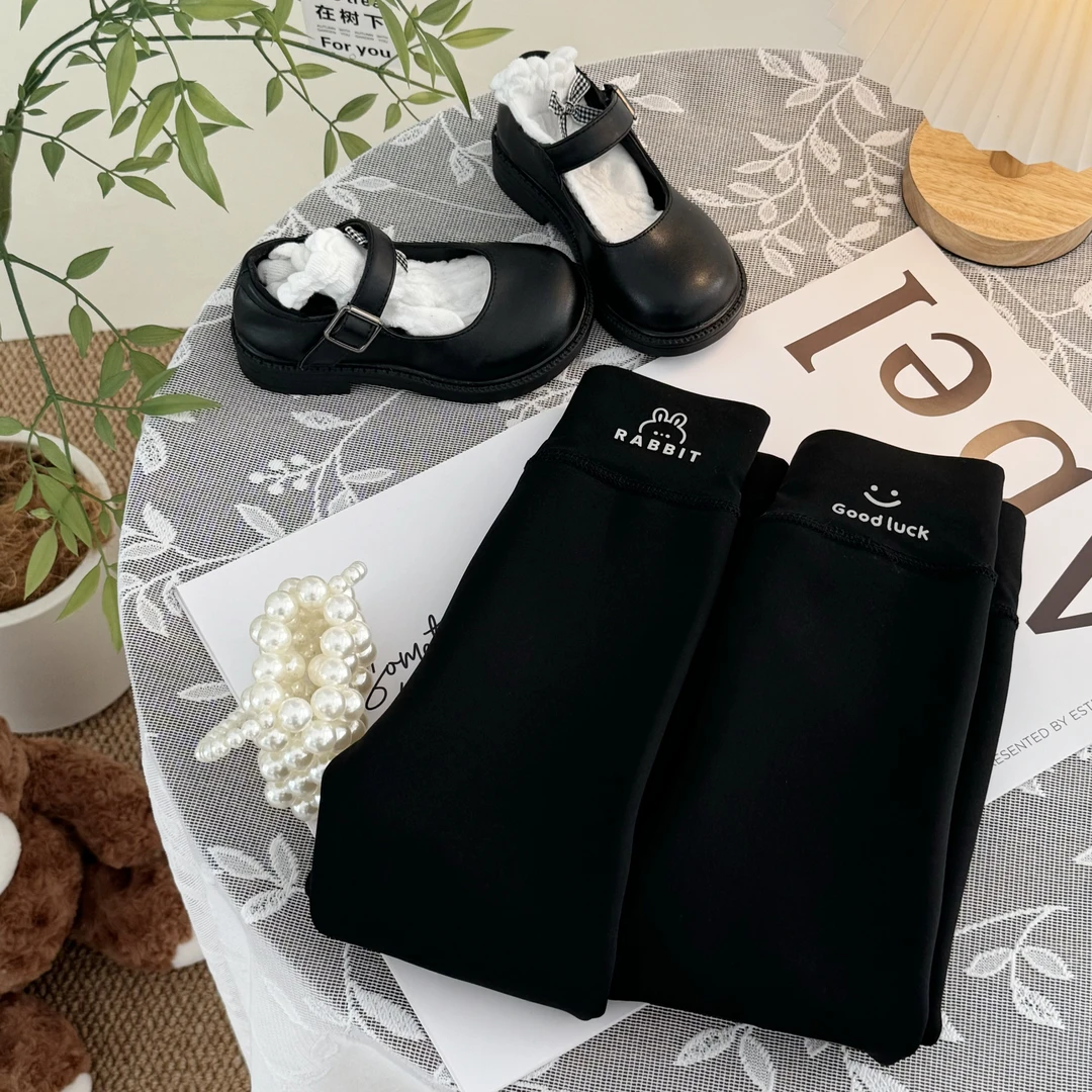 儿童秋冬加绒鲨鱼裤无骨加厚韩版女童打底裤女宝宝芭比裤百搭裤子