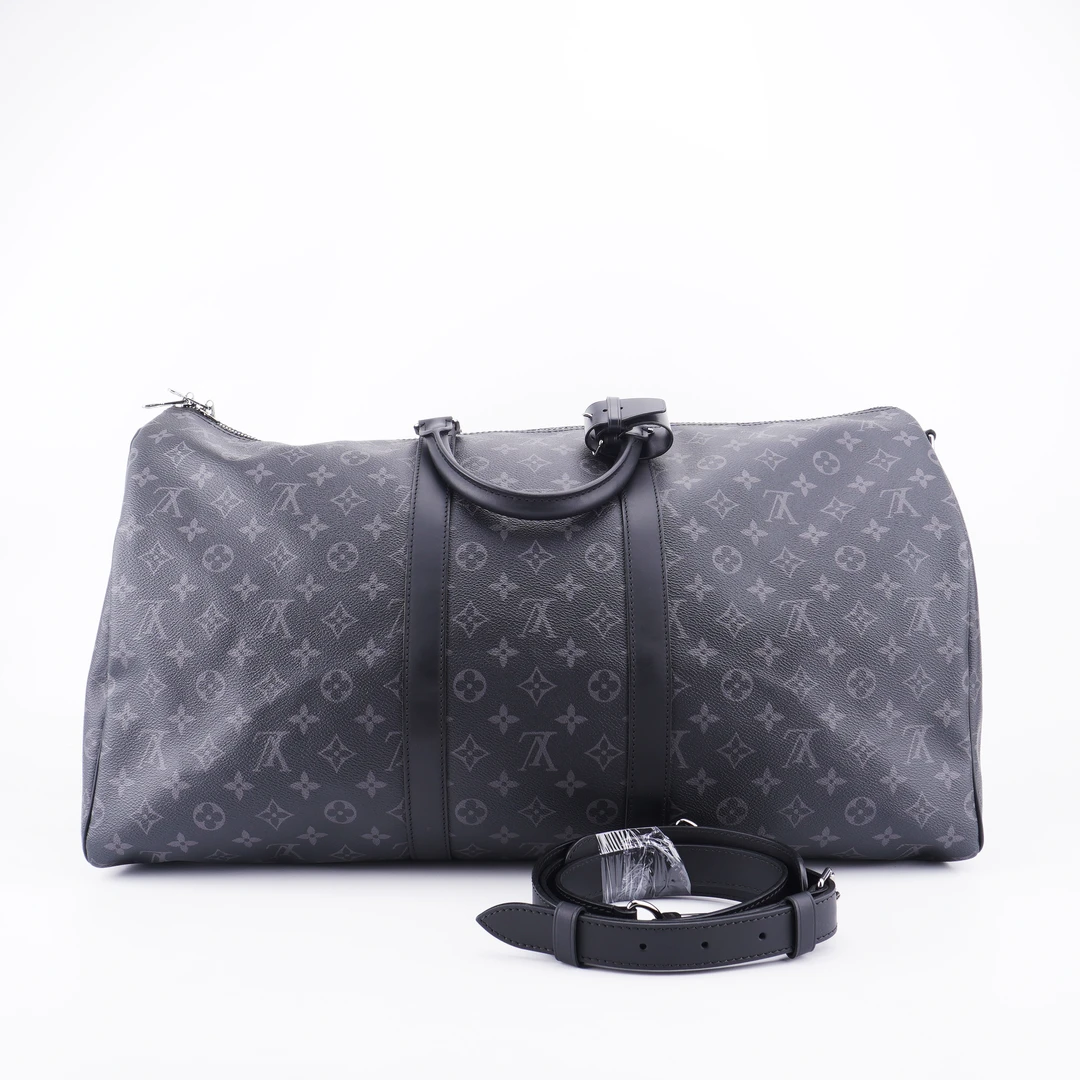 95新  98-99新LV经典黑老花Keepall55旅行包55/30/25 F008