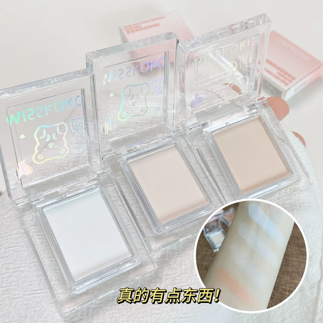 巨白！单色哑光高光眼影一体盘细腻修容侧影提亮截断妆学生平价