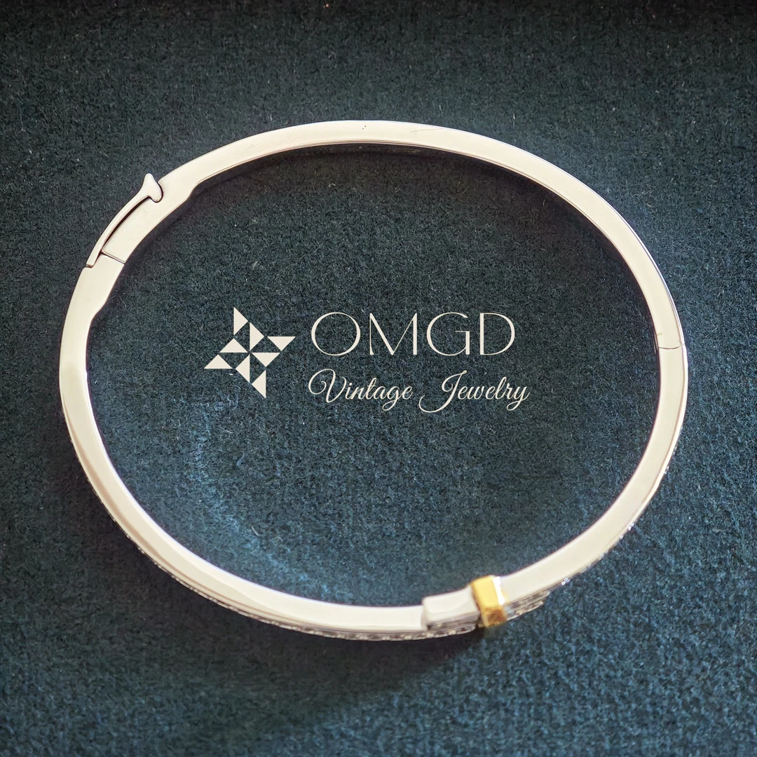 OMGD 铜合金合成锆石手镯 【A1205】手镯 轻奢时尚设计款-ED