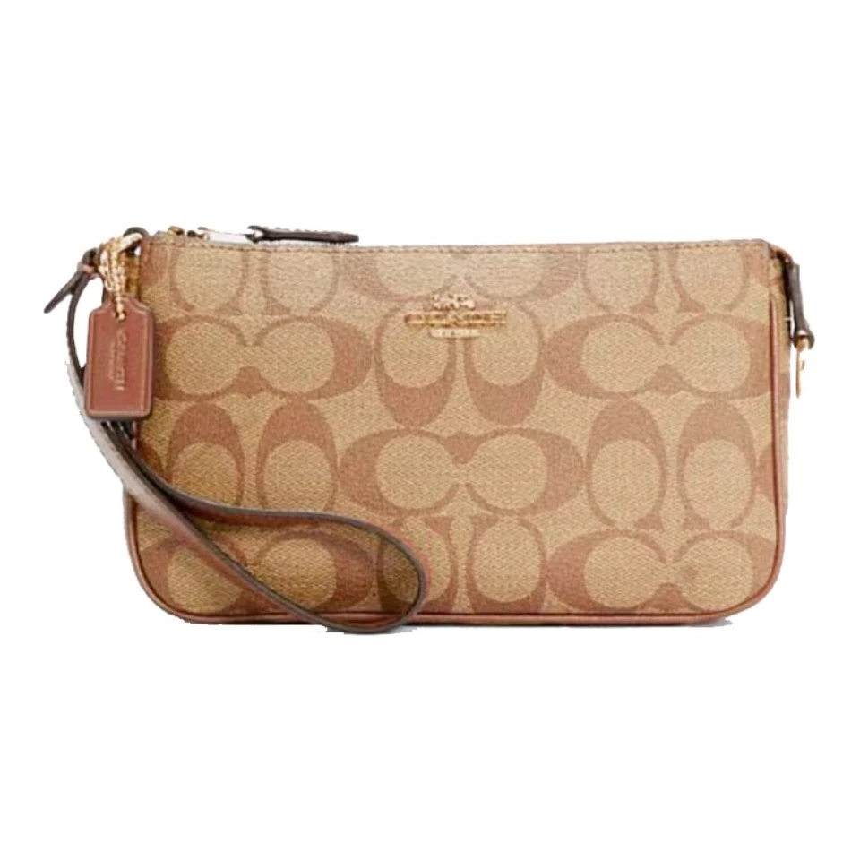 99新 COACH/蔻驰 Nolita 19老花皮革麻将包手提包女款小号/未使用