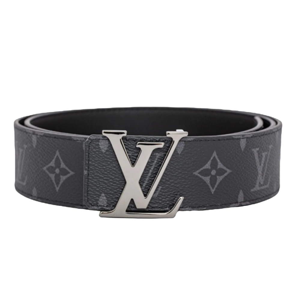 未使用 LouisVuitton/路易威登 经典亮黑扣老花双面皮带 腰带