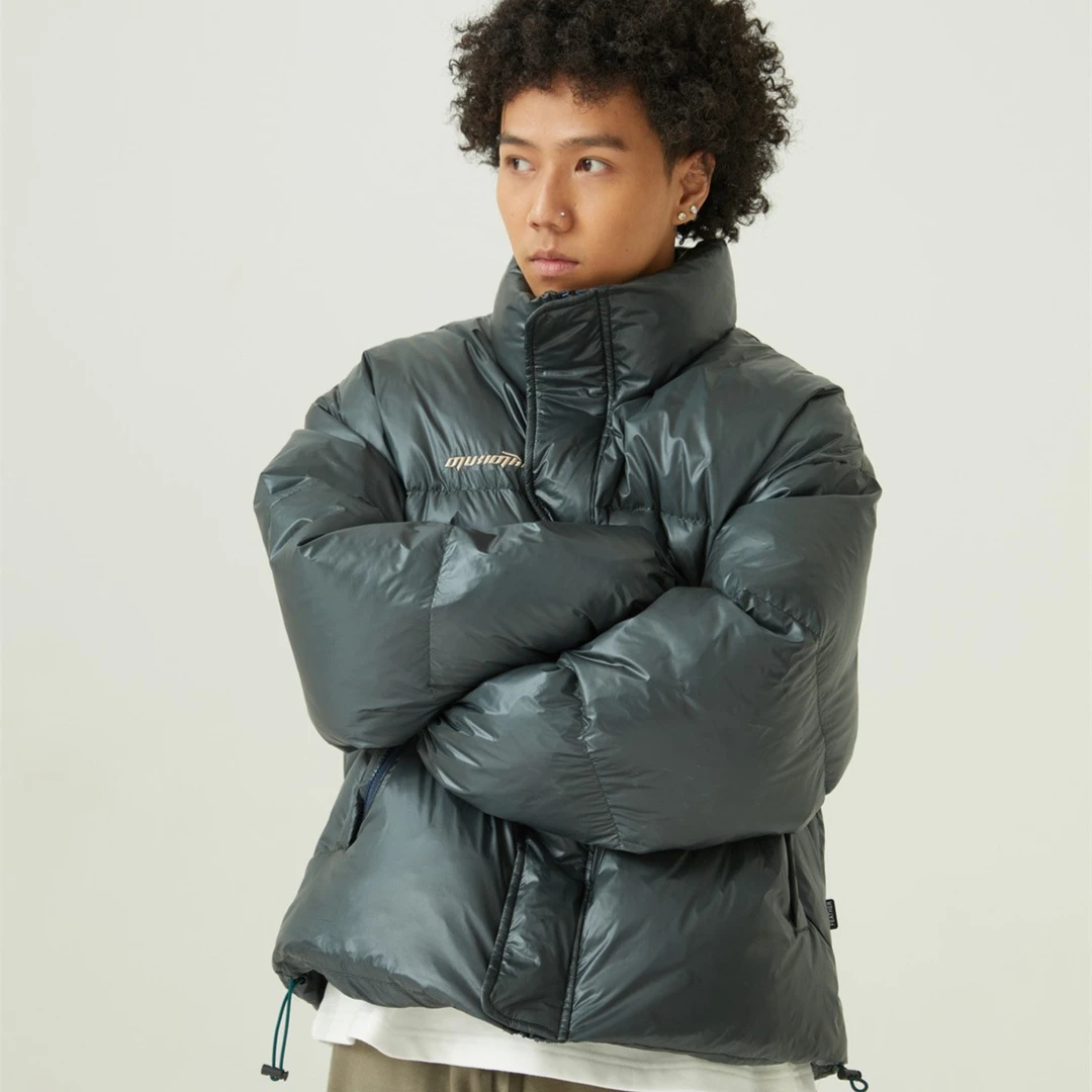 SARDUBA冬季纯色基础百搭 藏文字体绣花秋冬加厚轻薄保羽绒服