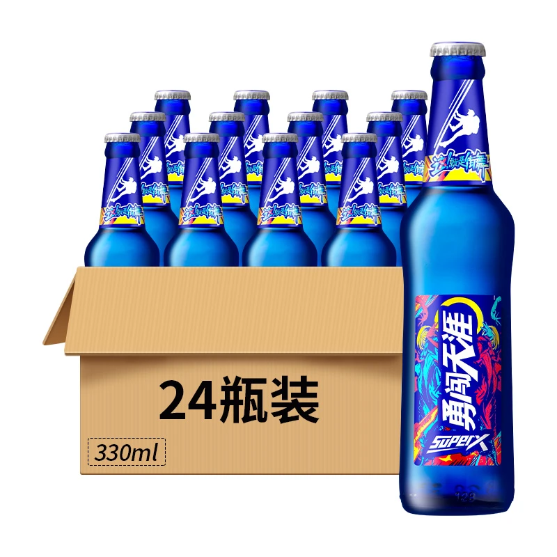 雪花勇闯天涯superX（蓝瓶）8°P瓶装330ml 24瓶