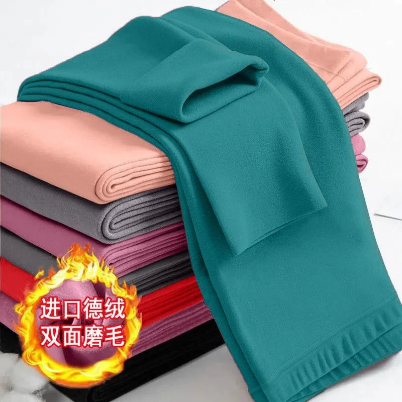 单/两件德绒女士秋裤女内穿打底裤春秋冬季大码加绒加莫奈花园风