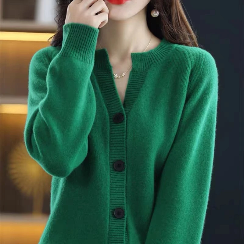 重磅开衫！秋冬时尚新款羊毛针织打底衫女时尚优雅 HM-230