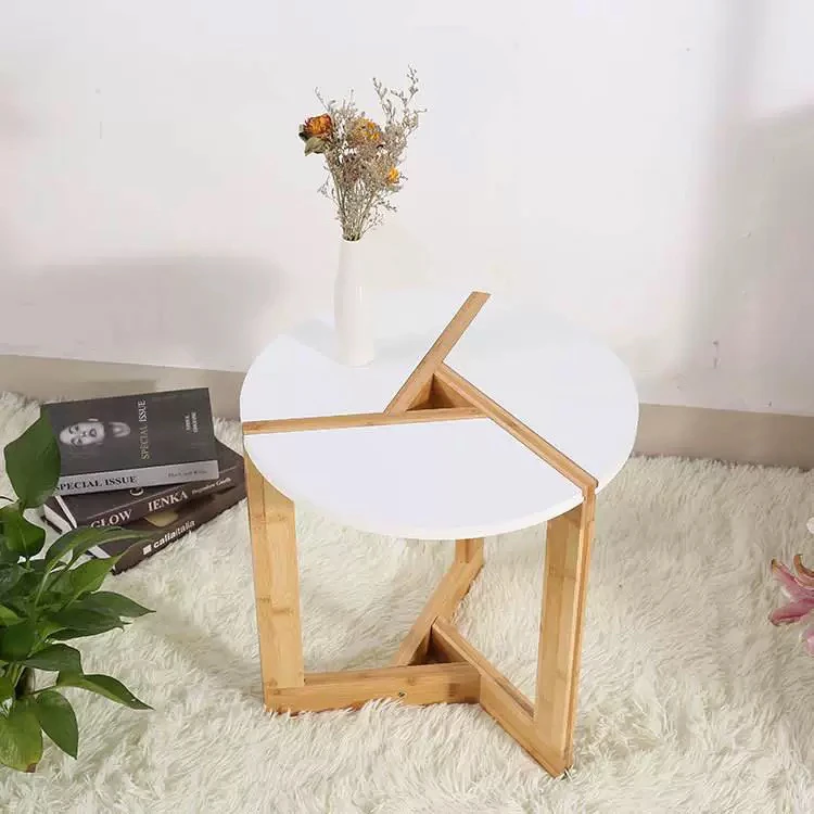 简约竹制茶几圆形