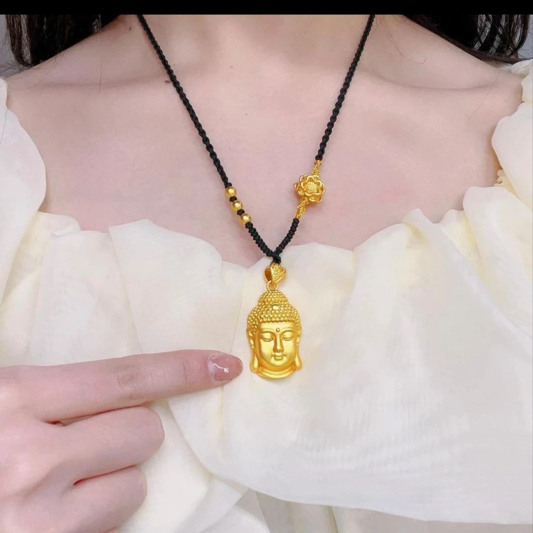铜合金项链 精工版《莲花绳佛头项链》气质百搭女款