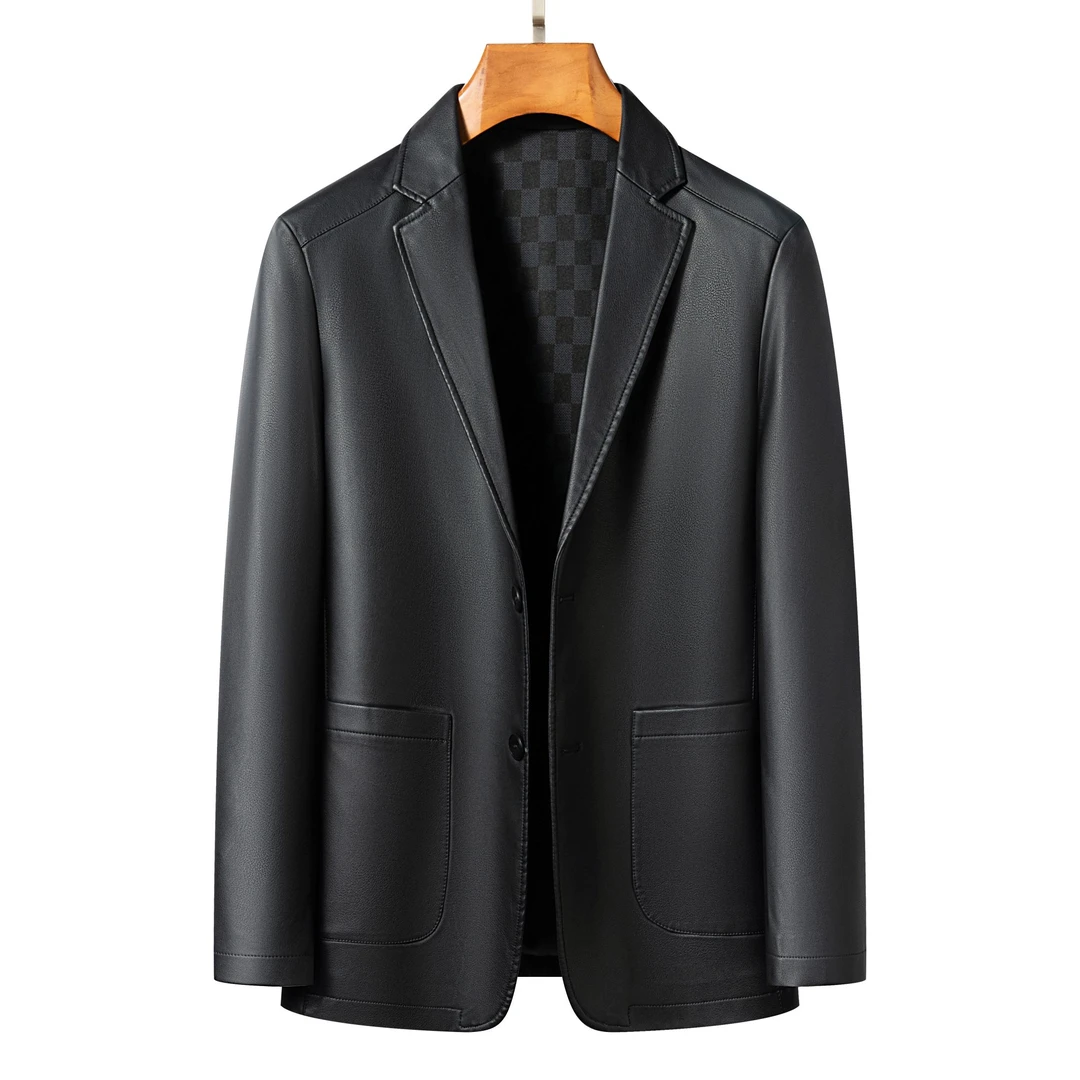 【1366】男士皮衣夹克春秋外套男款高档商务休闲