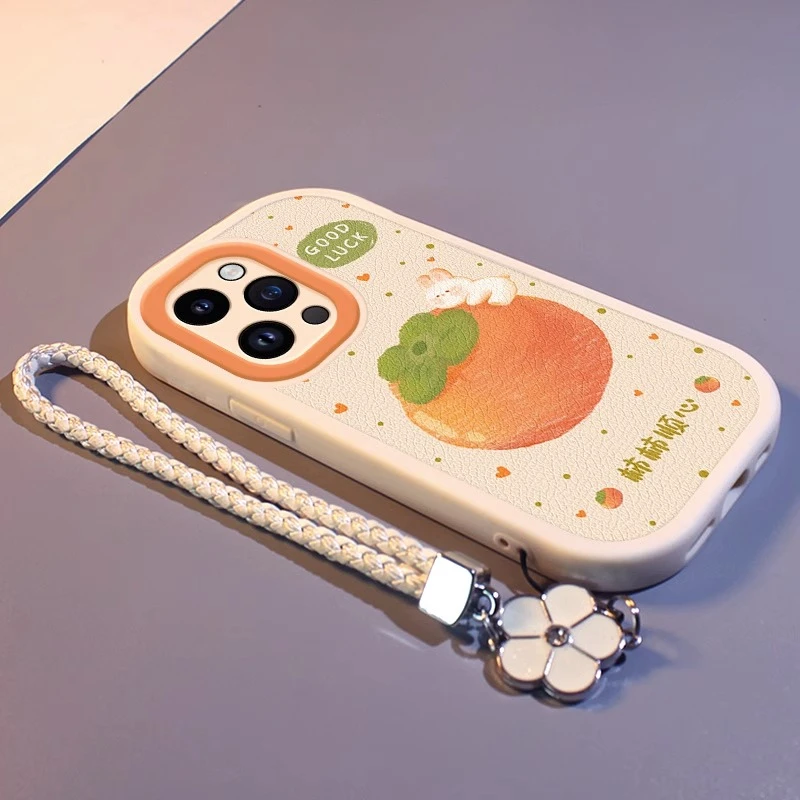 适用苹果15promax手机壳iphone14全包13防摔卡通新款硅胶柿柿顺心