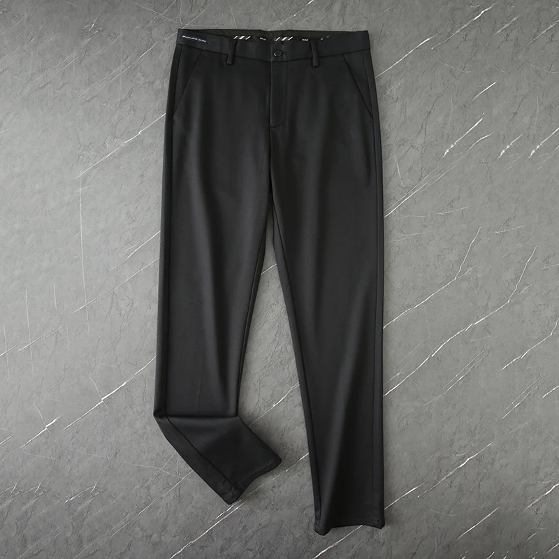 HK615剪标秋冬款绵羊毛微弹直筒裤舒适高腰商务休闲裤