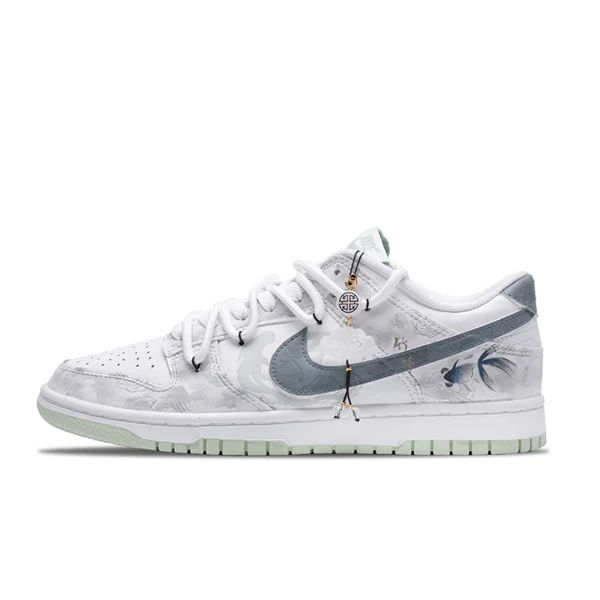 【定制球鞋】Nike Dunk 池鱼惊岁晚 国风 水墨 防滑 低帮 男女同款