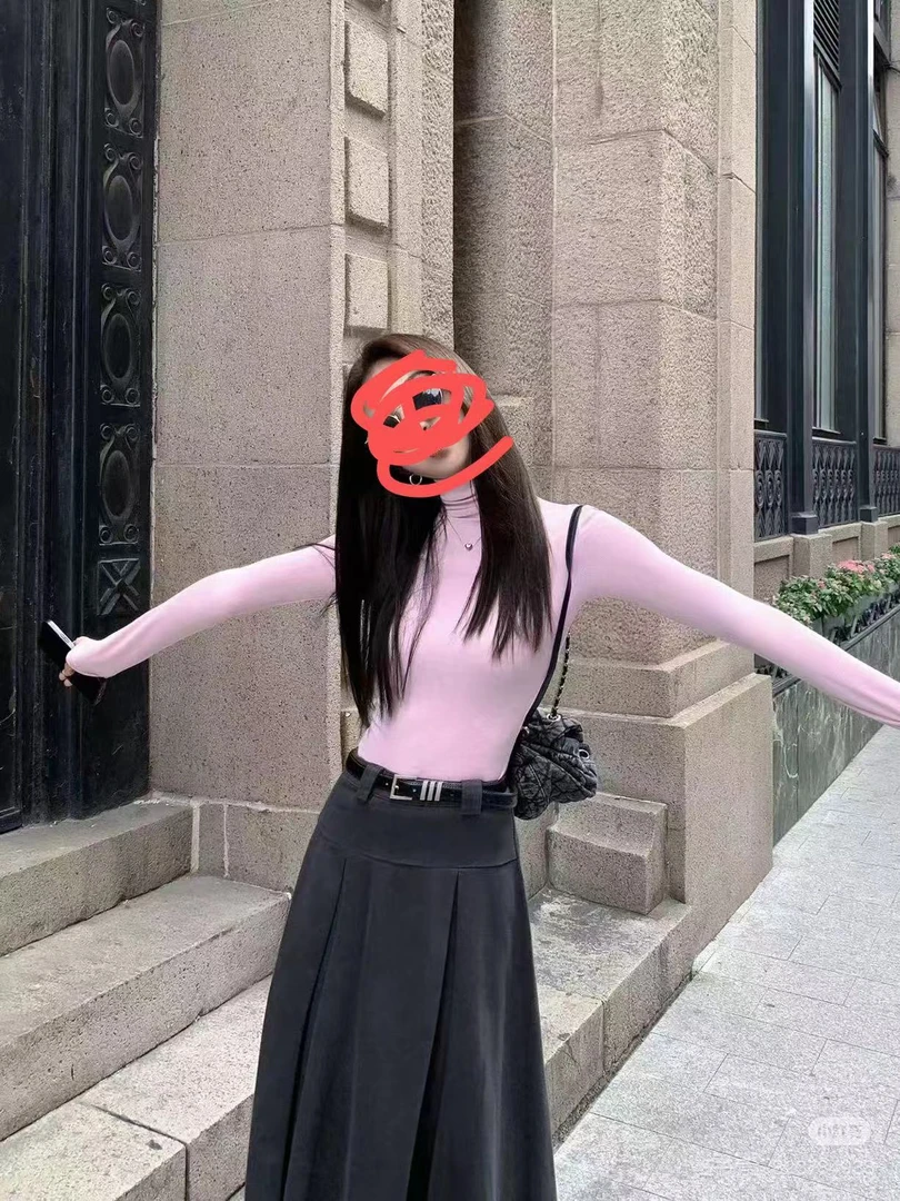 高领打底衫女秋冬新款长袖紧身内搭上衣