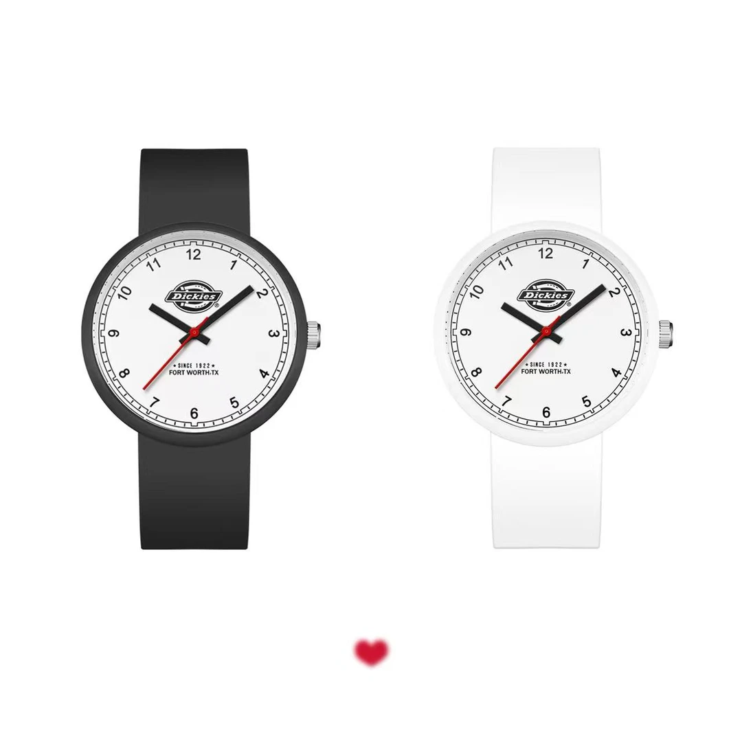 【品牌专享】Dickies气质情侣ins黑白手表学生防水百搭时尚礼物456