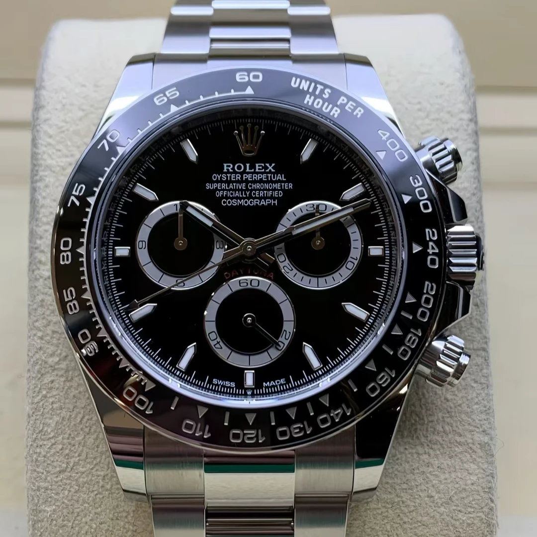 99新 Rolex/劳力士 宇宙计型迪通拿m126500-0002黑钢迪 全套全长