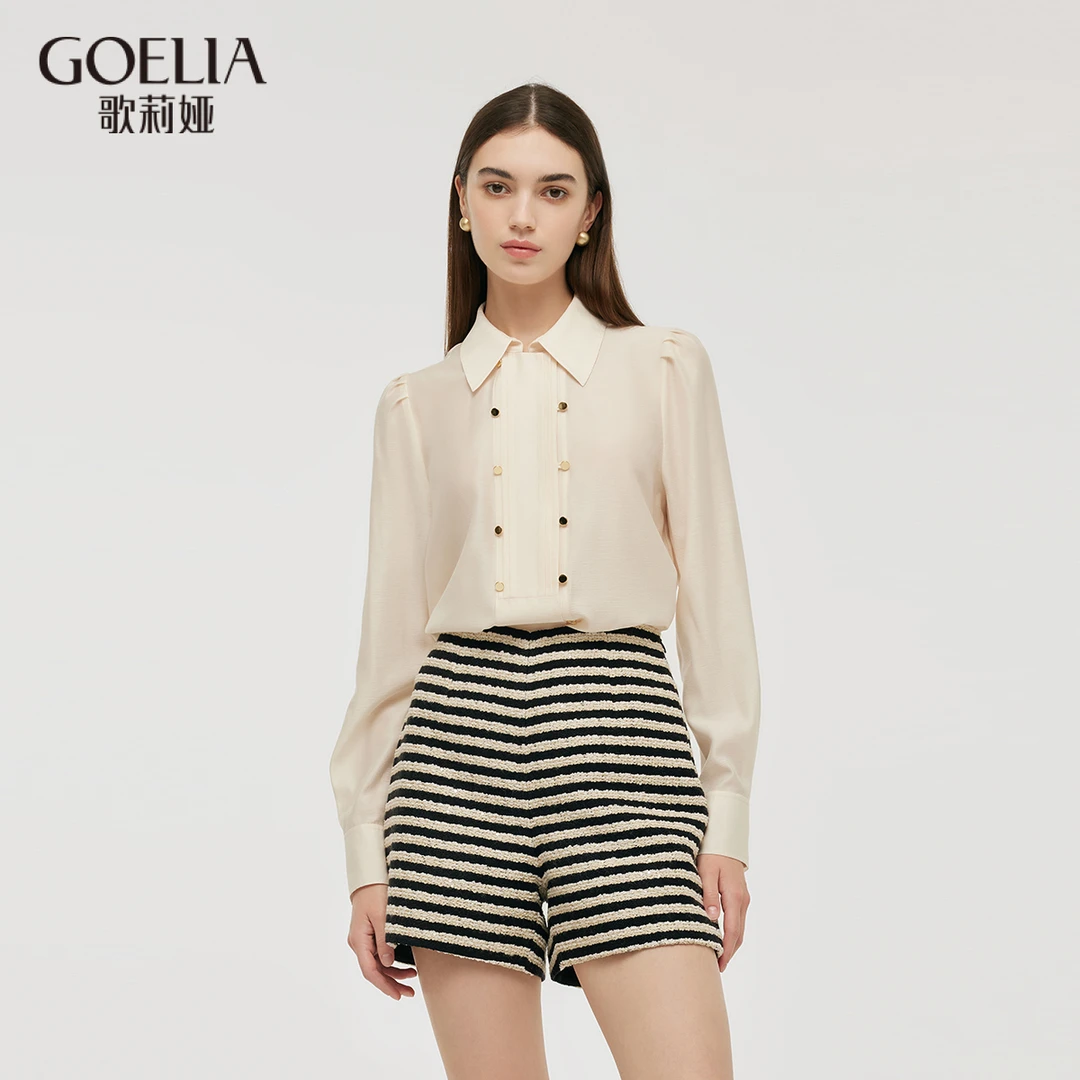 歌莉娅 秋季新品  二醋酸衬衫  1C9C3E640