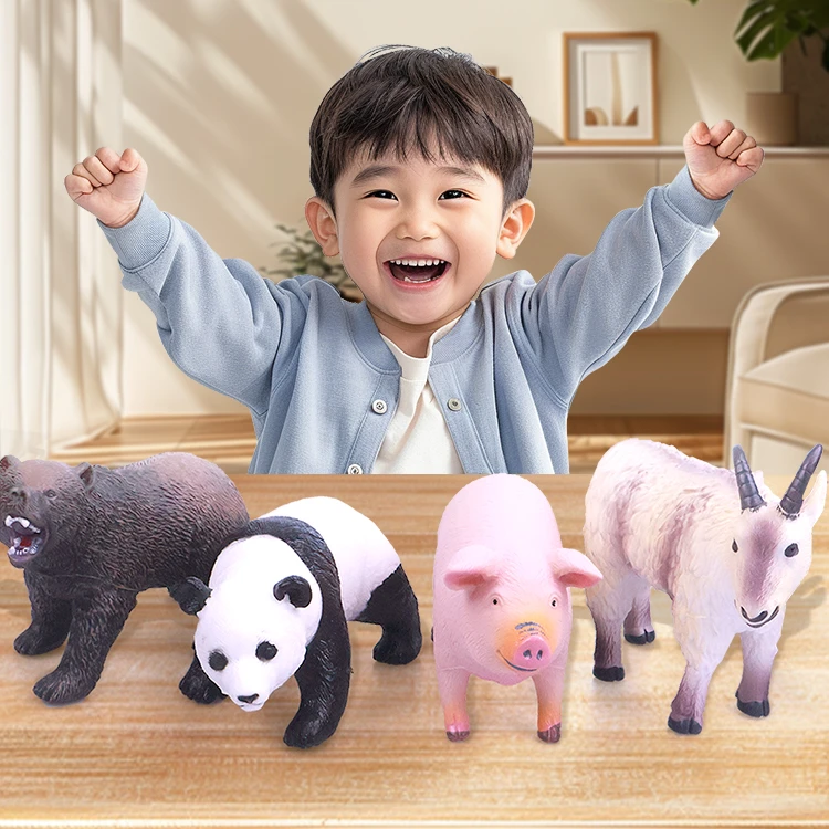 Keyrealin创想式界-儿童仿真动物玩具仿真家禽动物模型软胶