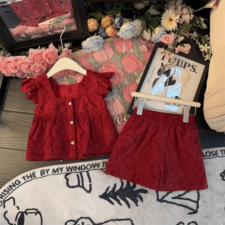 女童夏装2024新款洋气时髦短裤套装大童儿童夏季网红炸街时尚宝宝