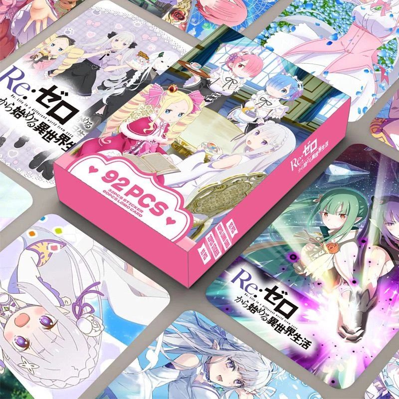 新款92张从零开始异世界生活小卡片贴纸卡通动漫游戏二次元收藏卡