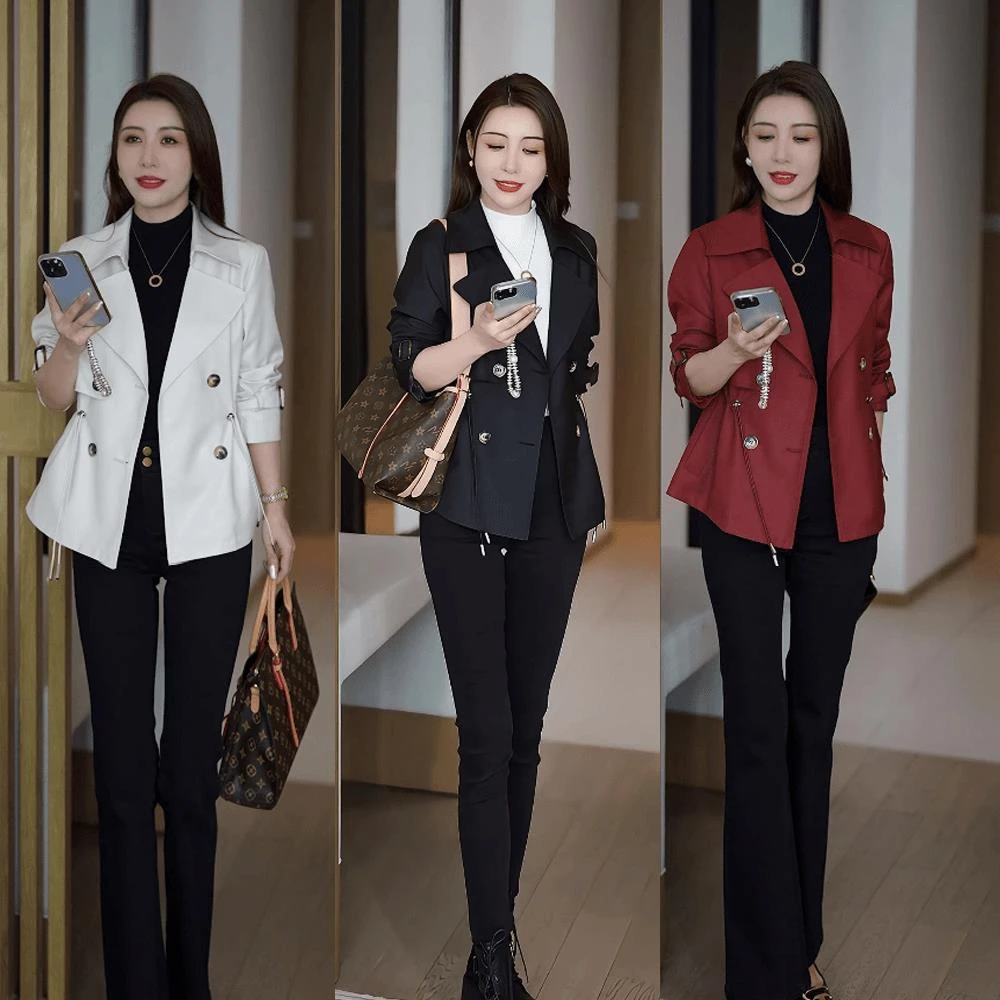 短款风衣外套女2025新款网红小个子收腰显瘦休闲气质夹克上衣