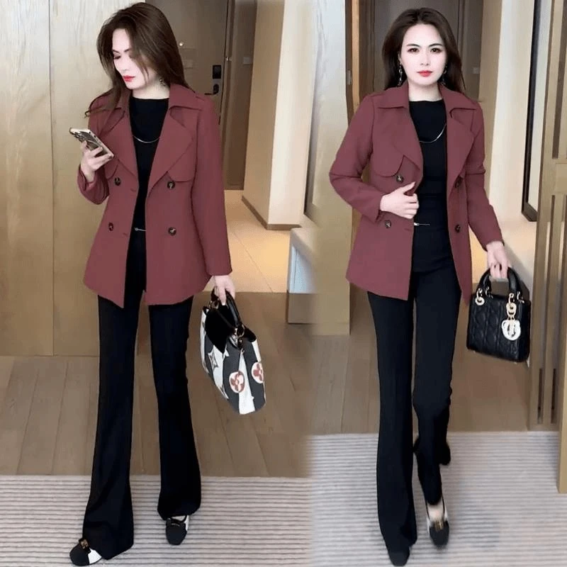 秋季新款百搭春秋修身显瘦休闲洋气时尚气质小个子中长款风衣