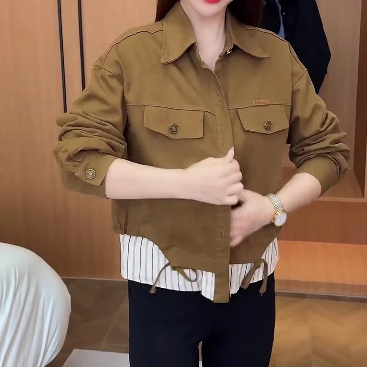 2024春秋新款显瘦简约牛仔短款外套女时尚休闲小个子减龄夹克上衣