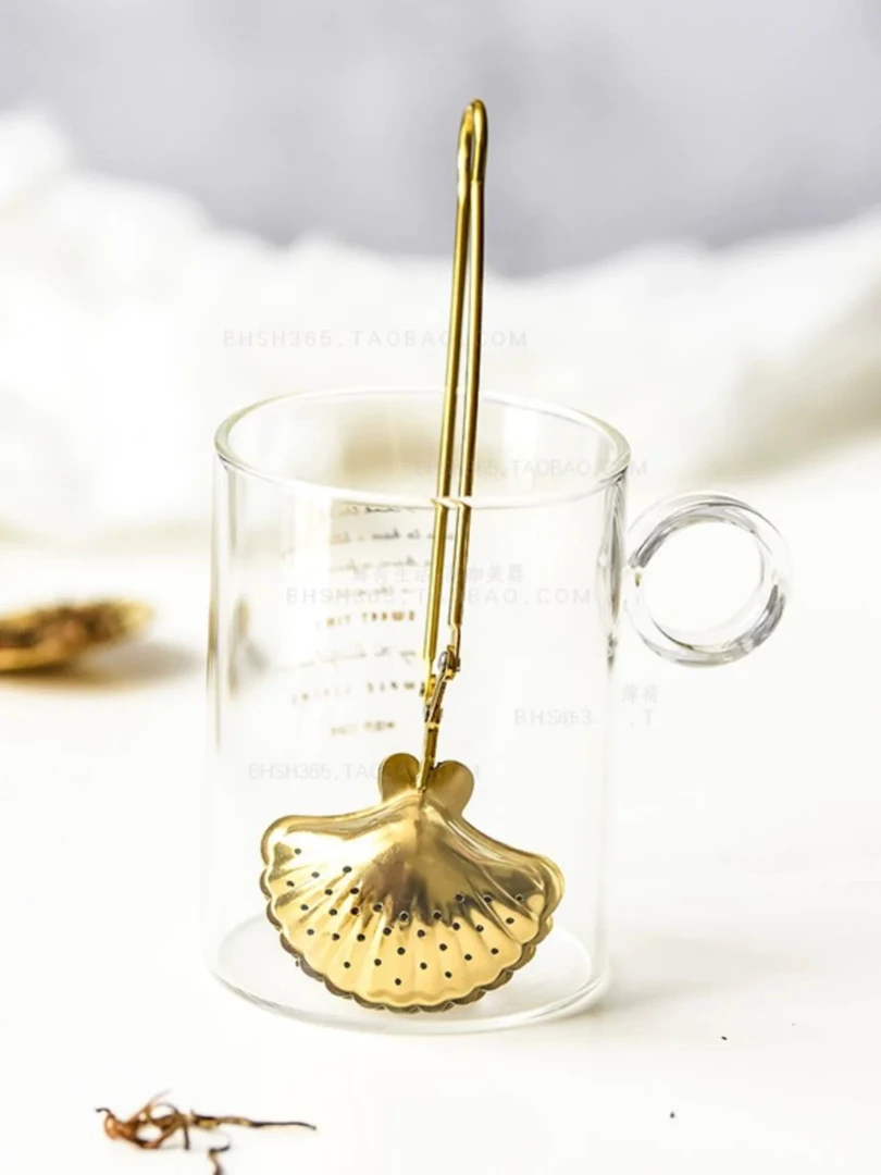 304不锈钢贝壳造型茶叶过滤器 咖啡勺搅拌勺