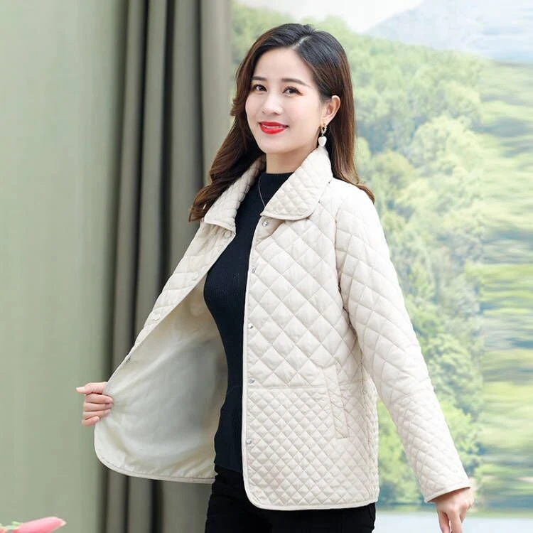 新款百搭秋冬外套轻薄保暖上衣时尚气质小个子棉服