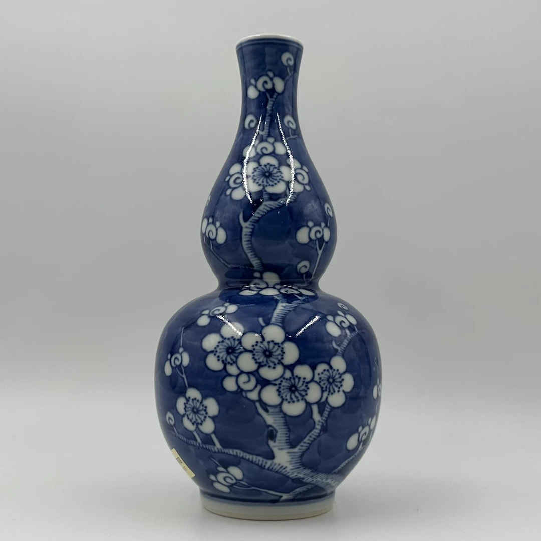 1611 古陶瓷 清晚期冰梅葫芦瓶
