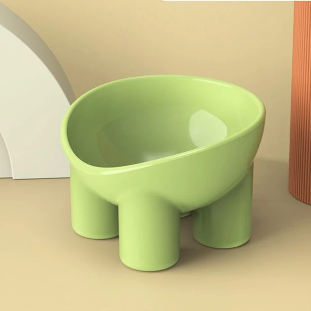 塑料马卡龙色象腿护颈碗猫咪狗狗食盆猫碗防打翻宠物碗喂食碗水