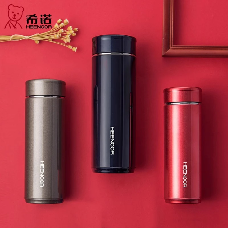 HEENOOR/希诺保温杯男商务便携泡茶杯车载水杯女士不锈钢真空杯子