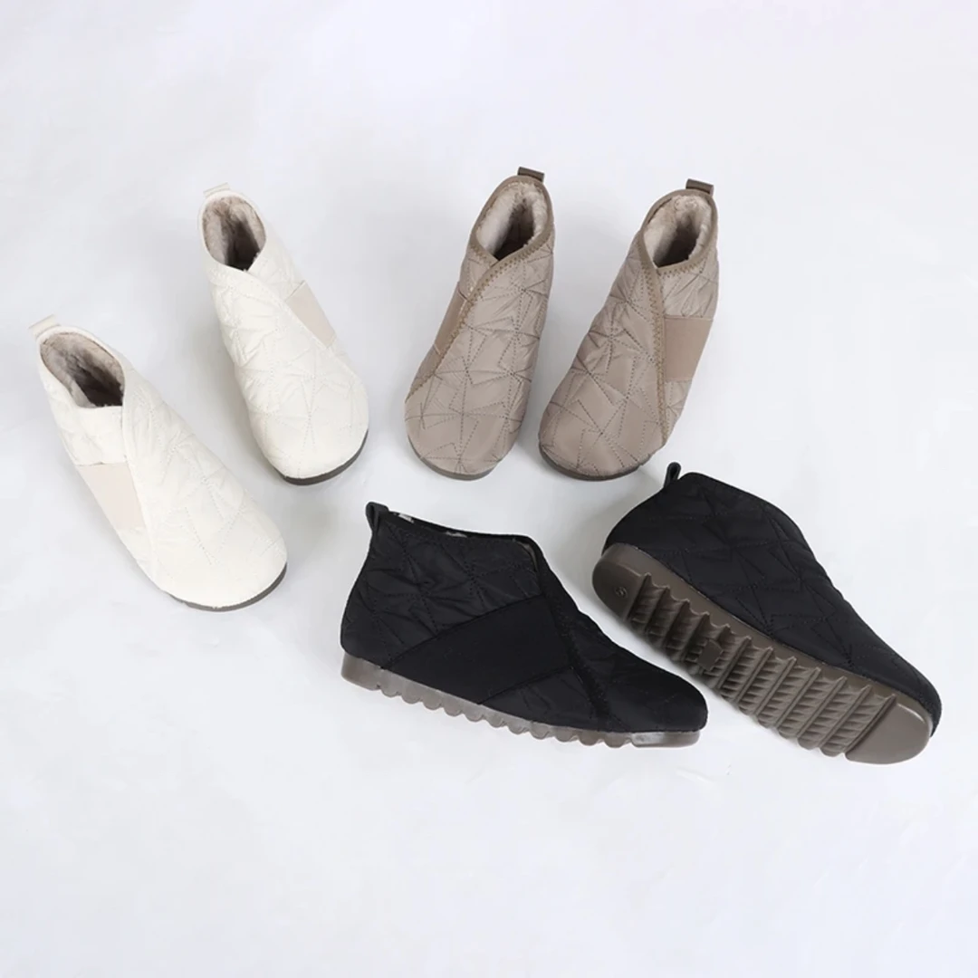 女士加绒棉鞋冬季防滑保暖面料软底舒适