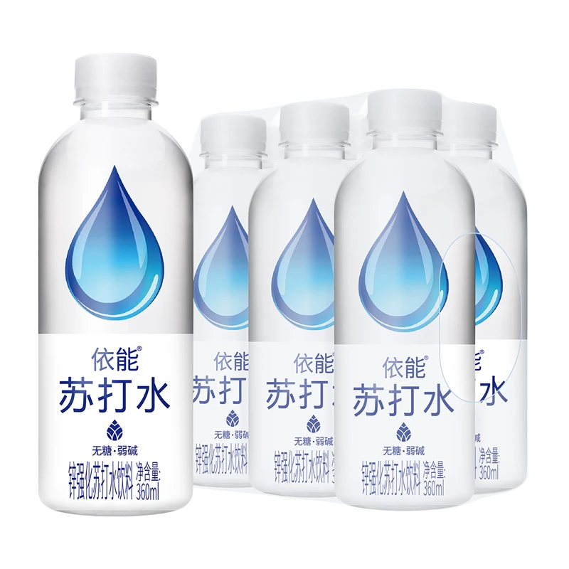 【福利】依能锌发货强化苏打水饮料0糖0脂0卡淡口味饮用水360ml*6瓶