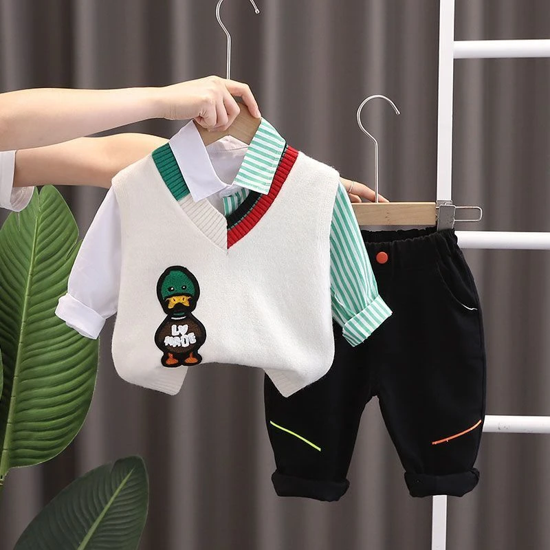 【冬季大促】男宝宝春秋套装1一3岁儿童秋装男童小孩三件套婴儿衣服