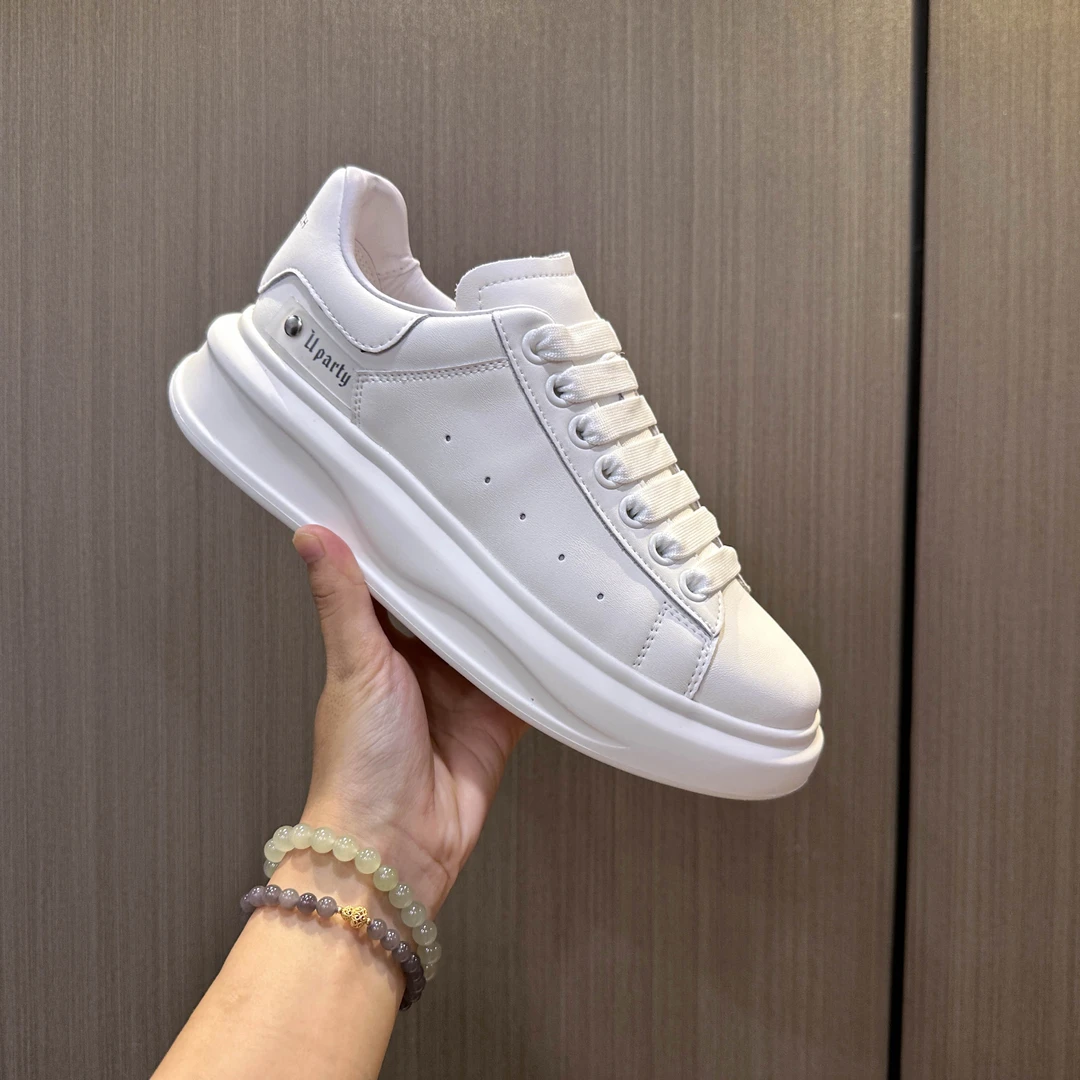 秋冬季新款男士小白鞋板鞋真皮休闲鞋牛皮某昆潮鞋厚底百搭网红