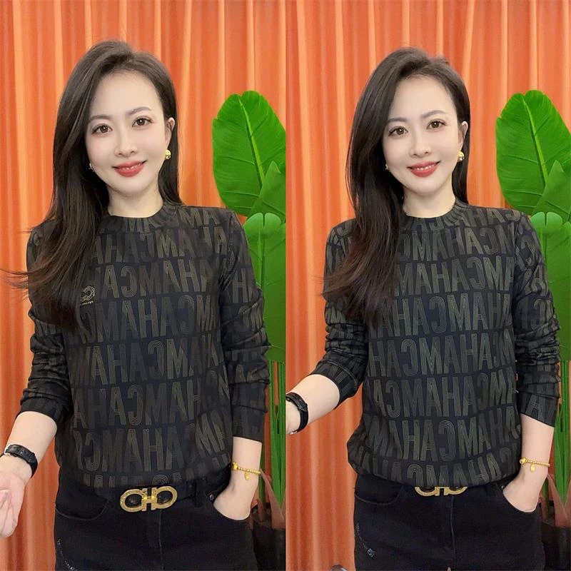 【亚琴男装】2024时尚潮流男士秋冬日常百搭可单穿可打底长袖T恤