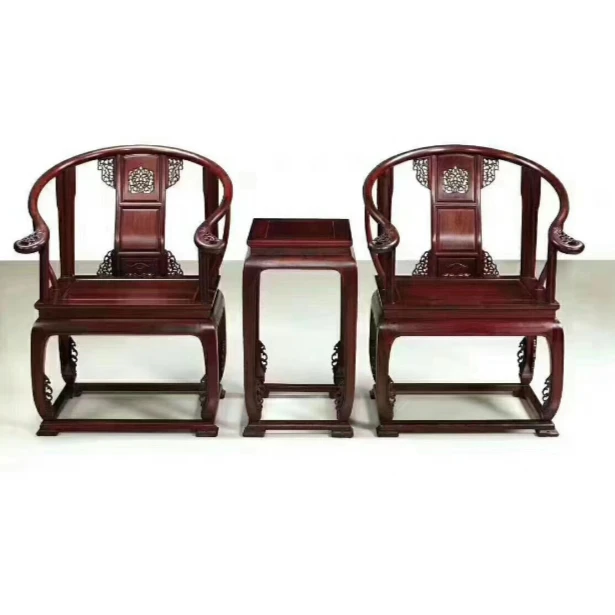 （3件套）皇宫圈椅南美酸枝木桌椅椅榫卯结构新中式休闲（送坐垫）