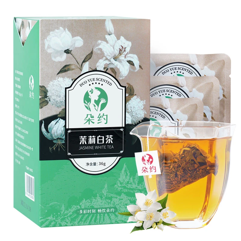 湘丰朵约茉莉白茶 清新茉莉花香蜜韵桑植白茶简单冲泡清新淡雅36g