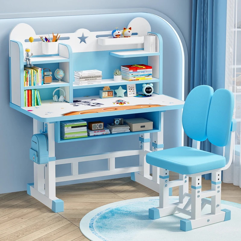学习桌学生多功能写字书桌小孩写字桌作业桌可升降课桌椅套装书柜
