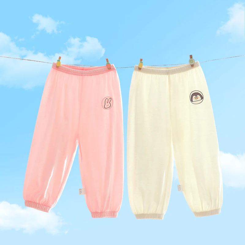 宝宝夏季防蚊裤男女童裤子薄款纯棉长裤婴儿洋气灯笼裤儿童服装