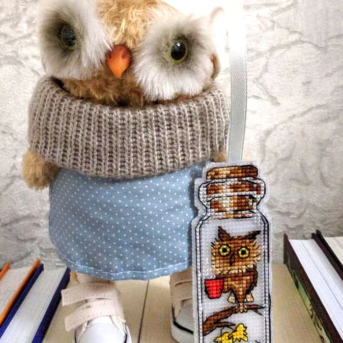 十格格 十字绣 魔法瓶冰箱贴系列 猫头鹰
