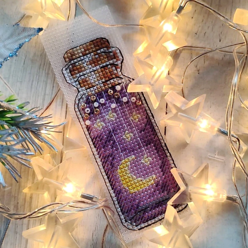 十格格 十字绣 魔法瓶冰箱贴系列 星月瓶