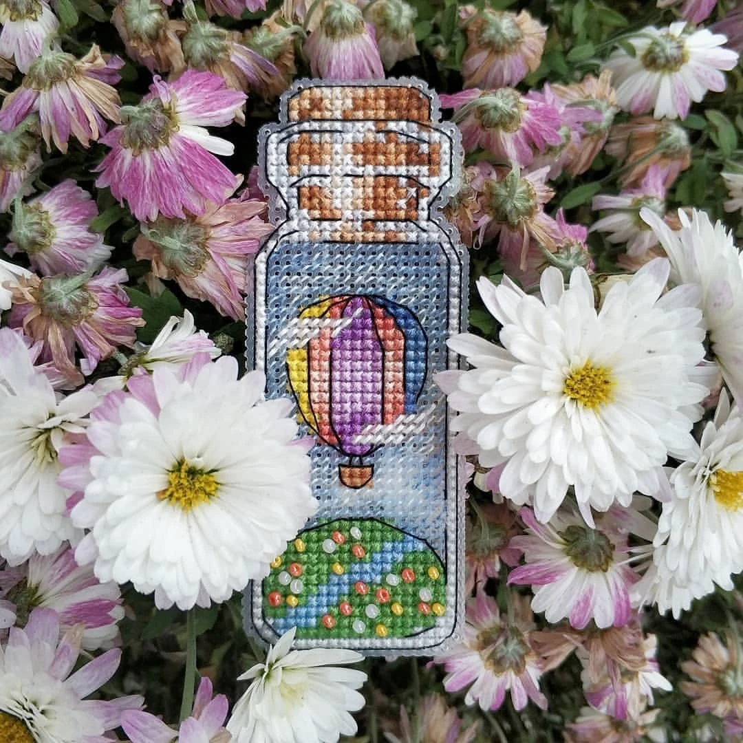 十格格 十字绣 魔法瓶冰箱贴系列 五彩热气球