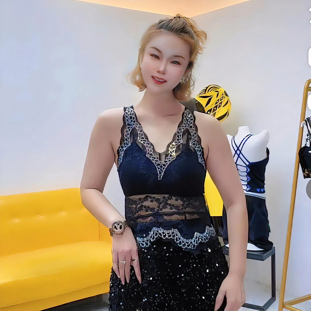 【coco】蕾丝吊带背心内搭时尚百搭网红爆款美背性感夏季聚拢138